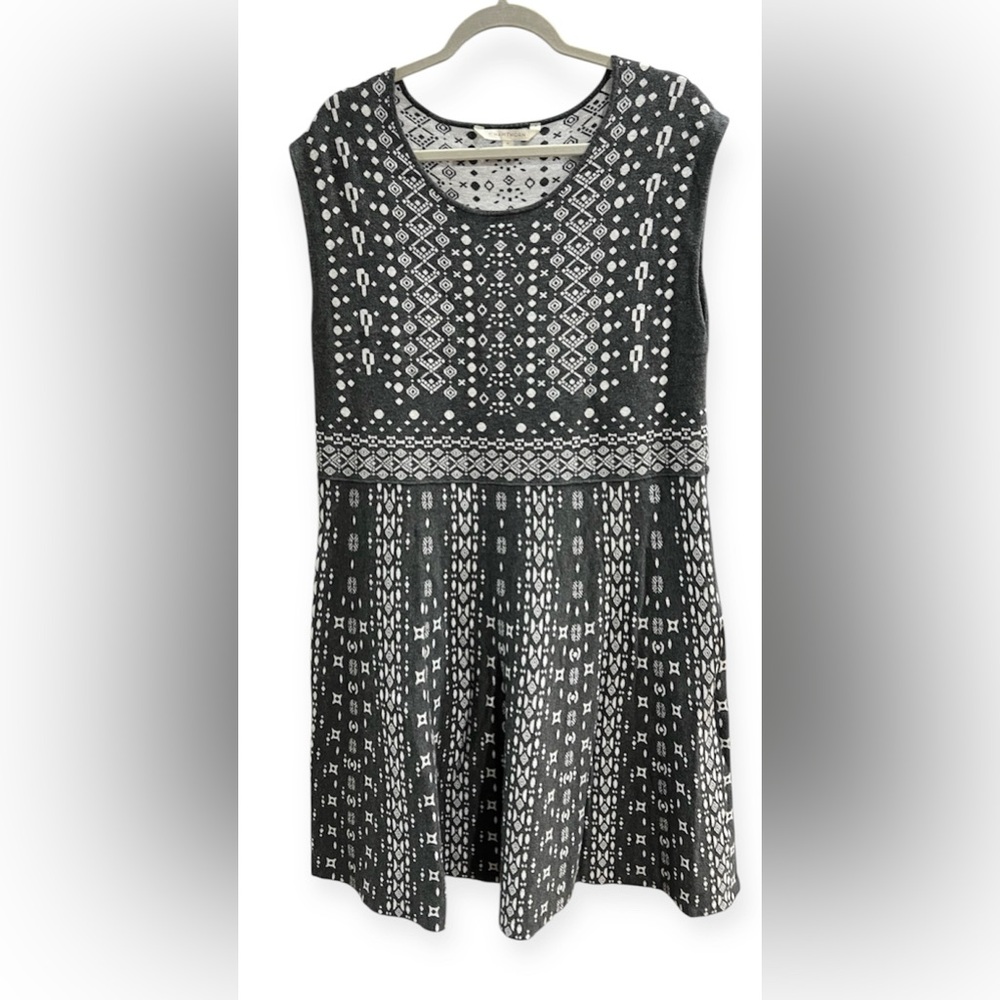 41 Hawthorn Women’s Knit Sleeveless Dress, XL, Geometric print, Empire waist EUC